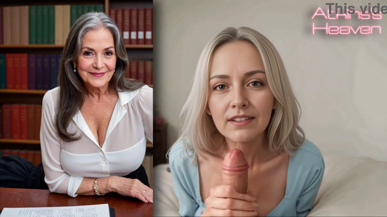 A horny friend can't wait to show off her big, curvy boobs while her kind grandma watches. The guys join in, jerking off together and getting a huge cumshot 3D. A wild, friendly, and kinky experience.